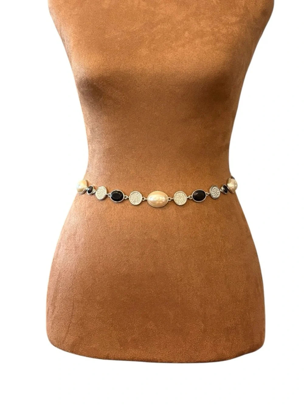 Women's Chain Belt Silver Beaded Jeweled Dress Fashion Ladies Metal Up‎ To 45”